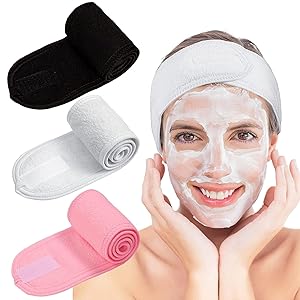 spa facial headband for women girl adjustable elastic hair band makeup head wrap towel sport gym