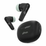 pTron Bassbuds Astra In-Ear TWS Earbuds with Stereo Sound, 34Hrs Playtime, Stereo Calls, Bluetooth V5.3 Headphone with Quick Pairing, Touch Control, Voice Assist, Type C Charging & IPX4(Black & Green)