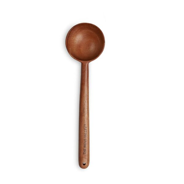 The Indus Valley Wooden Round Spoon Flip/Spatula/Ladle for Cooking/Serving | Kitchen Tools | No Harmful Polish | Naturally Non-Stick | Handmade - (Neem Wood, 30 cm, 86 GMS)