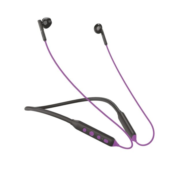 Portronics Harmonics Z5 Wireless Bluetooth Stereo Headset with 33Hrs Playtime, Double EQ Mode, 14.2 mm Dynamic Drivers, Click Action Buttons(Purple)