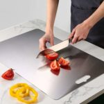 AADHIK Large Size Chopping Board Stainless Steel Metal Cutting Kitchen,Heavy Duty Choping-Board Vegetable,Fruit Cutter, Meats Vegetable Chopper Boards,Safe Durable -36 cm*25 cm