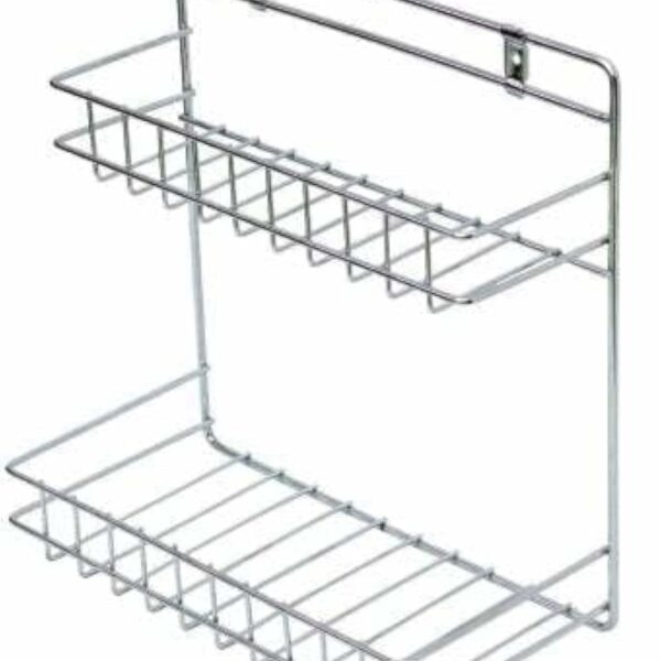 AB99 COLLECTION Steel Wall Mounted Kitchen Rack, Detergent Rack, 2 Tier Wall Mount Rack for Kitchen, Wall Hanging Kitchen Rack, Bathroom Organizer Storage Rack, Hanging Shelves Rack