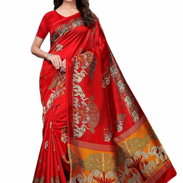 ANNI DESIGNER Women Kalamkari Silk Seasonal-Fashion Saree