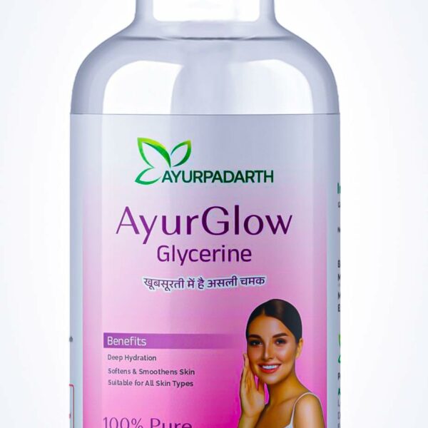 AYURPADARTH AyurGlow Glycerine liquid for face 100% Pure & Natural Glycerine for Beauty and Skincare-Perfect Radiance Glycerin For Soft And Moisturize, Dryness, Soft & Glowing Skin (120GM Unscented).