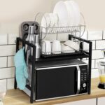 About Space Kitchen Storage Rack-Expandable & Height Adjustable Microwave Stand Hooks-Oven Stand For Kitchen Platform-Otg Stand-Countertop Oven Rack Black-65X36.5X46 Cm-It Is Made Up Of Rust-Free Iron