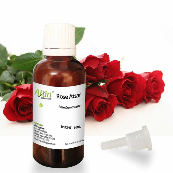 Allin Exporters Rose Attar - 100% Pure, Natural & Undiluted - 50 ML