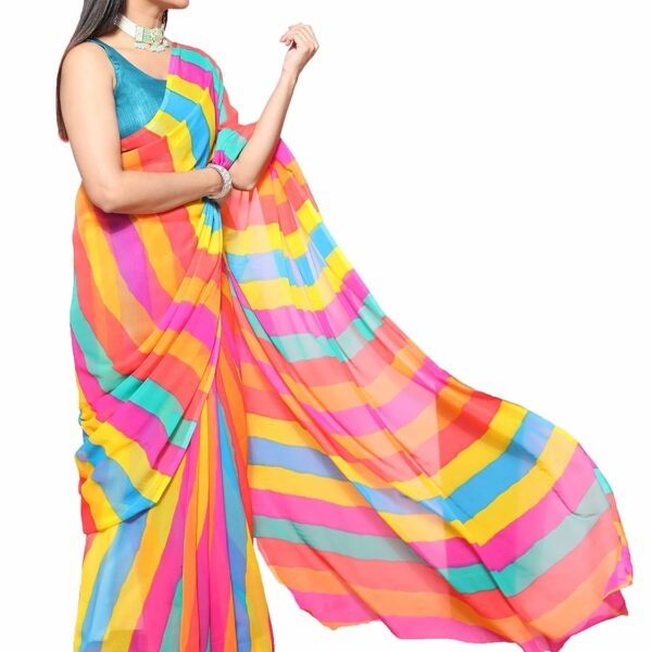 Amazon Brand - Anarva Women's Colourblocked Chiffon Saree