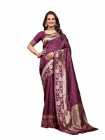 Avantika Fashion Women's Kanjivaram Soft Silk Banarasi Sarees With Unstich Blouse peice