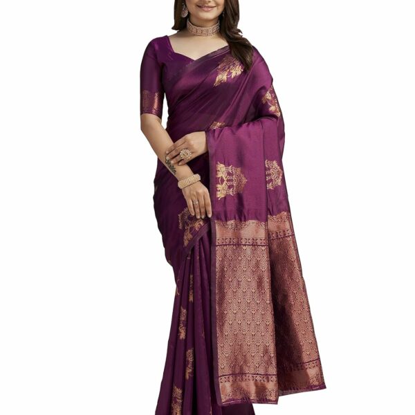 Avantika Fashion Women's Kanjivaram Soft Silk Saree With Blouse Piece