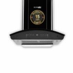 BLOWHOT 60cm 1650 m/h New BLDC Motion Sensor Chimney with Installation Kit For Kitchen, Filterless, Autoclean, Gesture Control, 9 Speed Control, 15-Year Warranty by Blowhot (Black, ERICA S TAC MS)