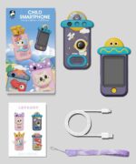 BLiSS HUES Kids Touchscreen Smartphone Toy with 2.8" Screen- 360 Degree Roatating 8MP Dual Camera- MP3 Music Player- in Built Games & Wallpapers- Astronaut