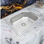 BOWLS & MORE 24"x18"x9" MACHINE MADE HEAVYDUTY KITCHEN SINK Vessel Sink (SILVER)