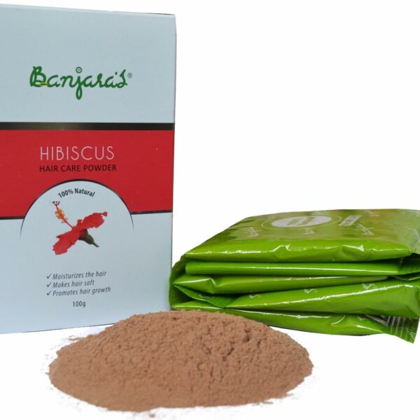 Banjara's Hibiscus Flower Powder for Hair | 100% Natural & Herbal | - 100 Grams (Pack of 2), Hair Pack