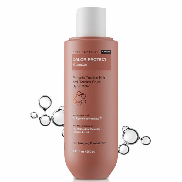 Bare Anatomy Hair Colour Protect Shampoo, Retains Colour Upto 8 Weeks, Repairs Damage With Amino Acid & Quinoa Protein For Dry & Frizzy Coloured Hair For Unisex, 250ml