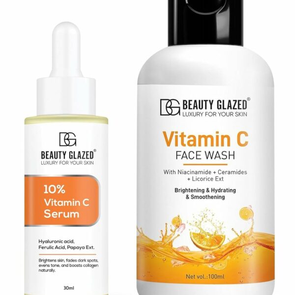 Beauty Glazed Advance Vitamin C Serum with Skin Perfecting Face Wash Combo Pack