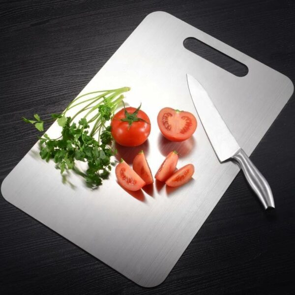 CAPITAL Chopping & Cutting Board for Kitchen Stainless Steel Multipurpose Chopper, Vegetables, Fruit Cutter, Heavy Durable Easy to Clean Chopping Board - 31cm × 21cm, 1mm Thickness (Small)