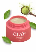 CLAYCO. Purifying Matcha Clay Face Mask 50 ml | Face Mask For Glowing Skin | Green Tea Mask Absorbs Excess Oil | Japanese Skincare Routine | Vegan