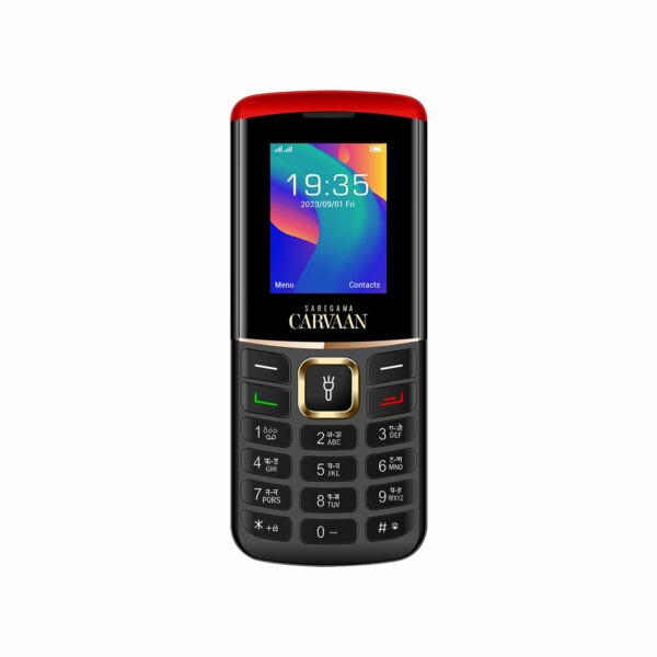 Carvaan Saregama Hindi (M15) - Keypad Mobile Phone - 100 Pre-Loaded Evergreen Hindi Songs, Dual Sim, 1.8" Display, 800 mAh Battery, 140+ MB Memory, FM | Cherry Red