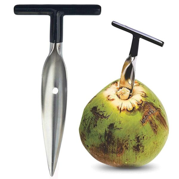 Clazkit Stainless Steel Coconut Opener Tool, Coconut Driller, Coconut Opener Machine, Coconut Opener Knife, Coconut Water Opener- (Pack- 1)