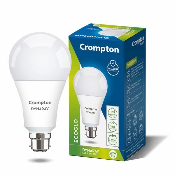 Crompton 20 W Standard B22 LED Bulb (White)