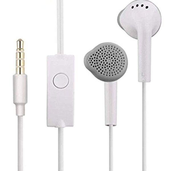 D2Q Wired Original Galaxy In Ear Earphones for All Samsung Smartphones with Mic | Pure Bass Sound | One Button Multi-Function Remote | Comfort fit | 6 Months Warranty (White)