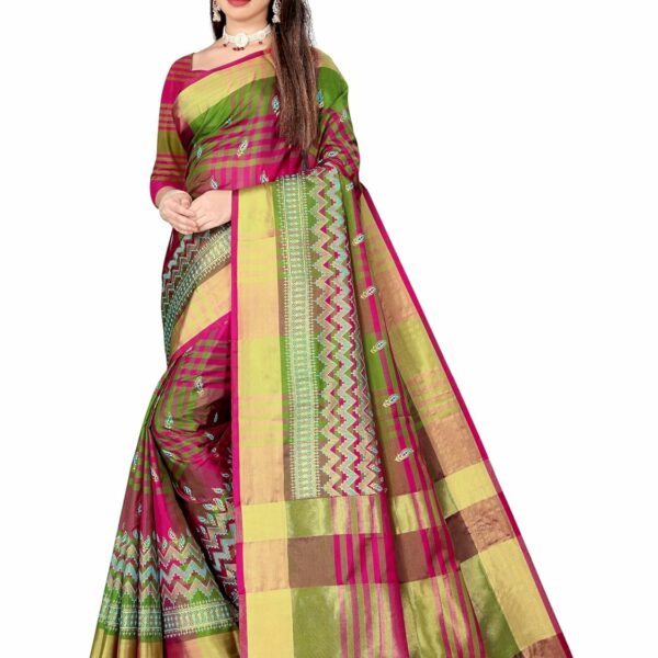 DHRUVI TRENDZ Silk Women Saree