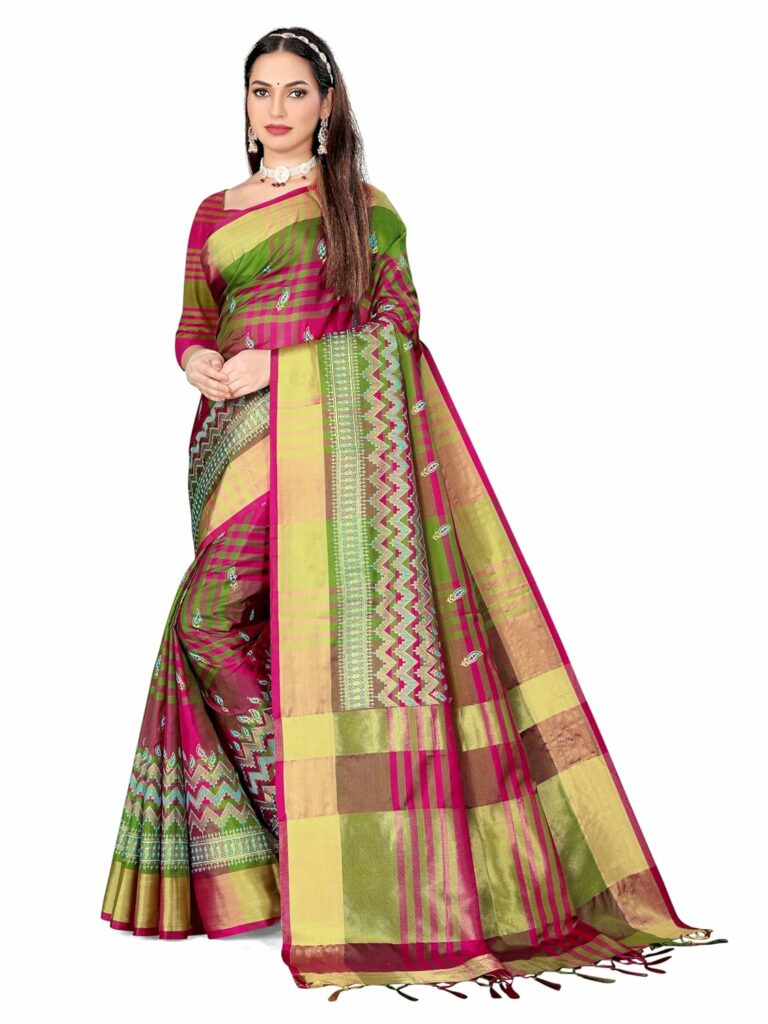 DHRUVI TRENDZ Silk Women Saree