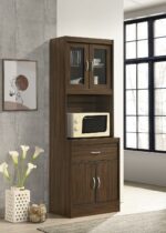 DeckUp Zeus Engineered Wood Kitchen Cabinet and Storage Unit (Walnut, Matte Finish)