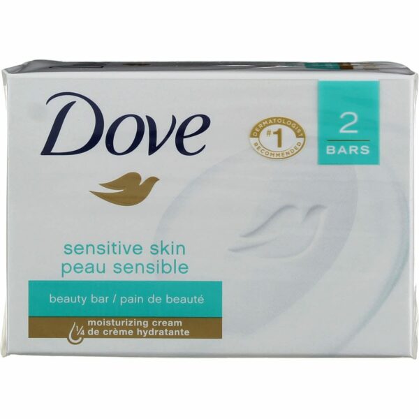 Dove Beauty Bar, Sensitive Skin, 4 Ounce, 2 Count