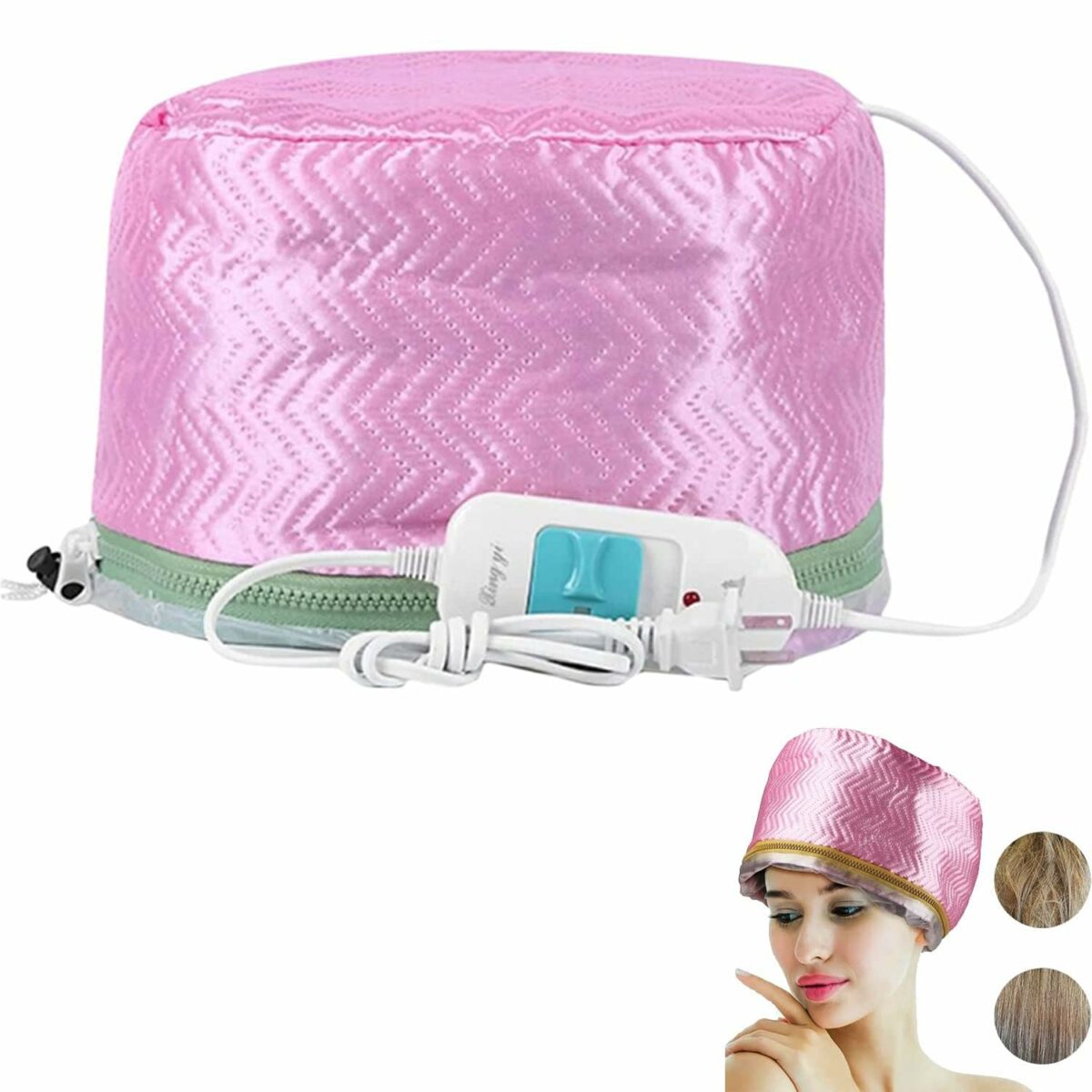 Dr. Choudhary Head Spa Cap Treatment with Beauty Steamer Nourishing Heating Cap for Women - Pink