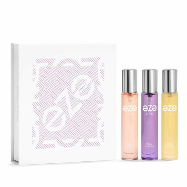 Eze Perfume Gift Set For Women, Pack of 3 Long Lasting Premium Fragrance, Luxury Scent Gift Hamper 18 Ml Each