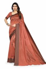 Flosive Women's Kanjivaram Pure Zari Woven Soft Silk Saree With Blouse Piece (MIX