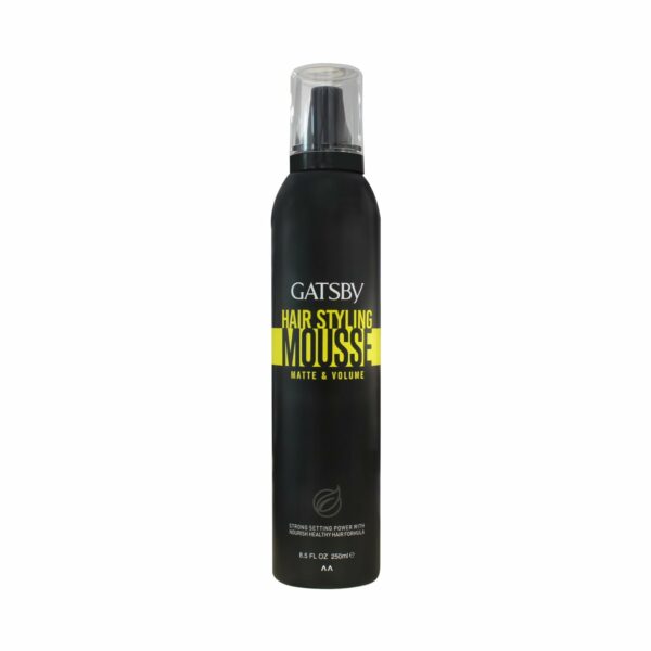 Gatsby Hair Styling Mousse - Matte & Volume, 250ml | Long Lasting Hold, Massive Volume, Matte Effect | Natural- Jojoba Oil & Aloe Vera | Humidity Proof