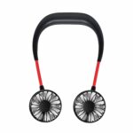 HIRNAYA Portable USB Rechargeable Neckband Fan Wearable Hands-Free Mini Neck Fan,Portable Fan with 3 Adjustable Speeds for Home, Kitchen, and Travel