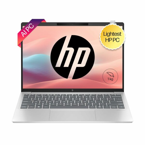 HP Pavilion Aero, Lightest AI PC, AMD Ryzen 7 8840U, 13.3-inch, WUXGA, 400 nits, 16GB LPDDR5x, 512GB SSD, AMD Radeon Graphics, 5MP Camera, Poly Studio, MSO 2021 (Win 11, Silver, 1 kg), bg0017AU