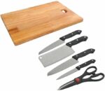 Kitchen Bloom Knife Set Dishwasher Safe, Sharp Stainless Steel Knife Set, Kitchen Knives Sets with Chopping Cutting Board