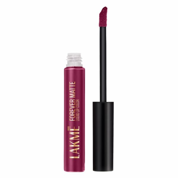 LAKMÉ Forever Matte Liquid Lip, 16Hr Lipstick, Lightweight & Transferproof - Red Wine, 5.6Ml