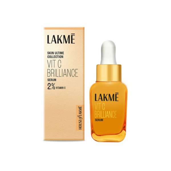 Lakme 9To5 2% Active Vitamin C+ Serum | Face Serum for Bright, Healthy & Glowing Skin | Natural antioxidant | Reduces Dark Spots | Lightweight & Non-greasy serum | For Dry, Oily, Normal, Sensitive & Combination Skin | 30 ml