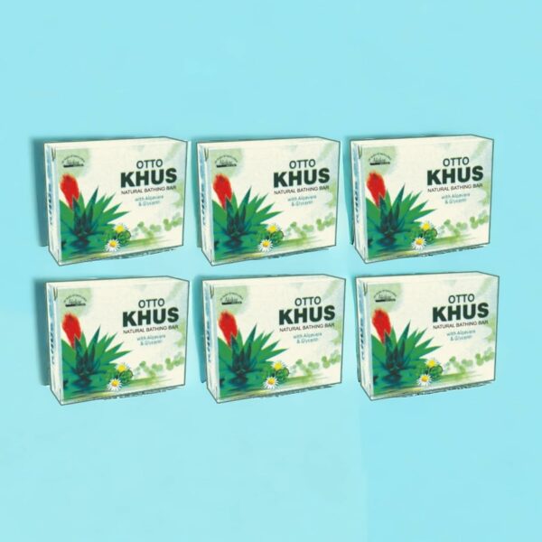 MABOX OTTO KHUS VETIVER EXTRACT (VETIVER EXTRACT) LONG LASTING FRAGRANCE & MOISTURIZING SOAP 75g PACK OF 06