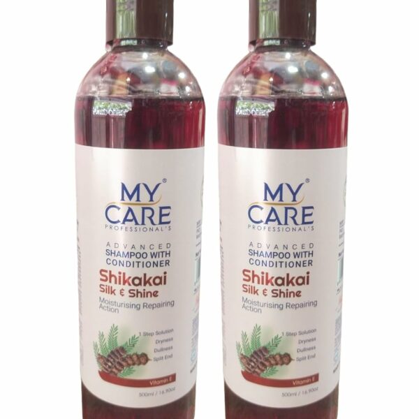 My Care Advanced Herbal Skikakai Silk & Shine Shampoo With Conditioner 500ml (Pack Of 2)