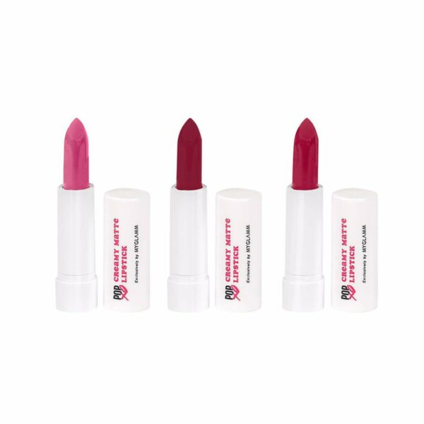 MyGlamm POPxo Makeup Collection - Power Trip Mini Lip Kit Lipstick, Cream Finish| Paraben-Free | Long Lasting Formula Cream | 2-in-1 combo | 2.5g*2