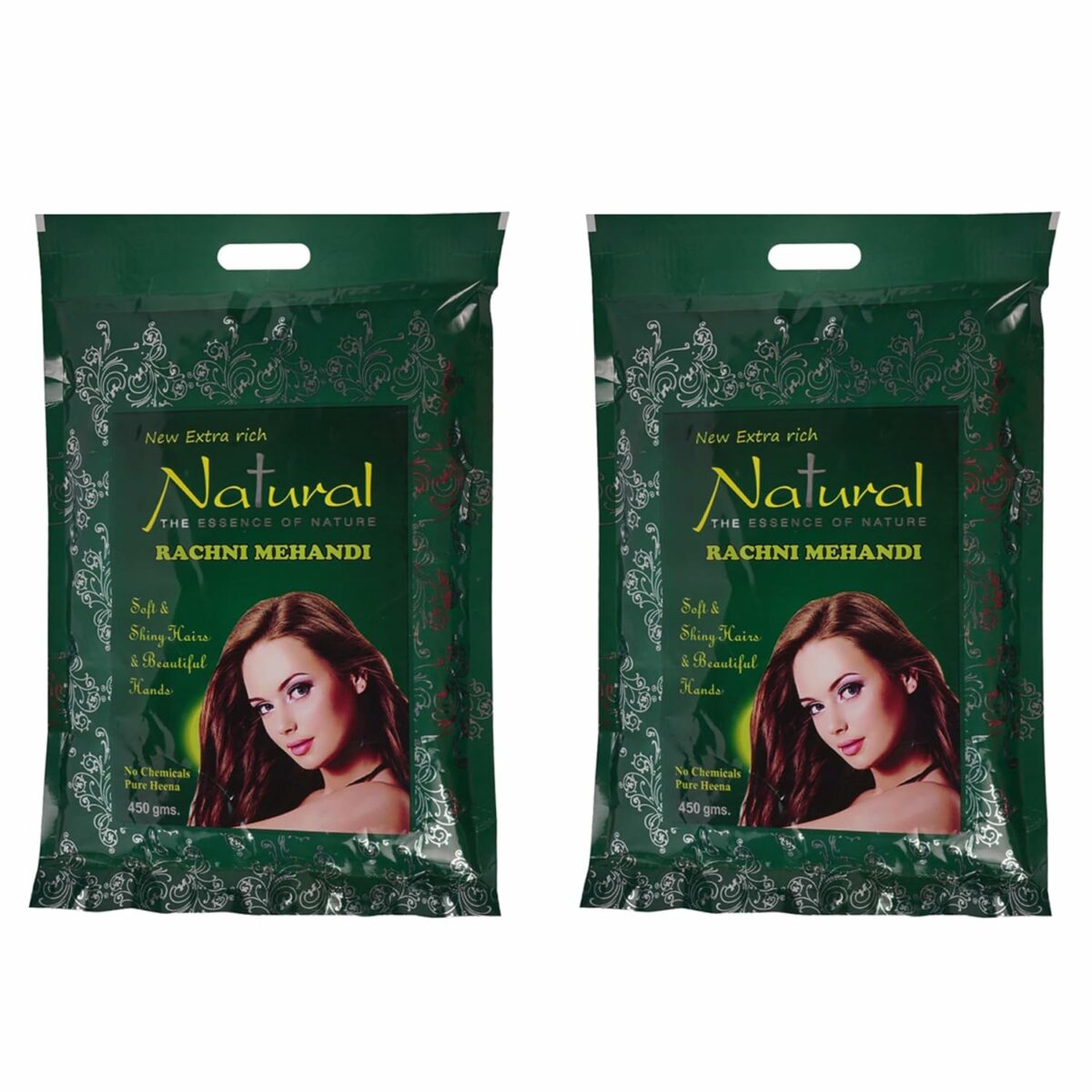 Natural's Care For Beauty The Essence Of Nature Rachni Mehendi For Hair And Hands, Natural Conditioning & Anti-Dandruff Hair For Men And Women 450Gm (Pack Of 2)