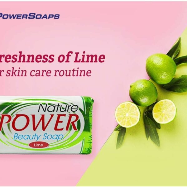 Nature Power Lime Beauty Soaps Pack of 4 (4 Pieces x 125g)