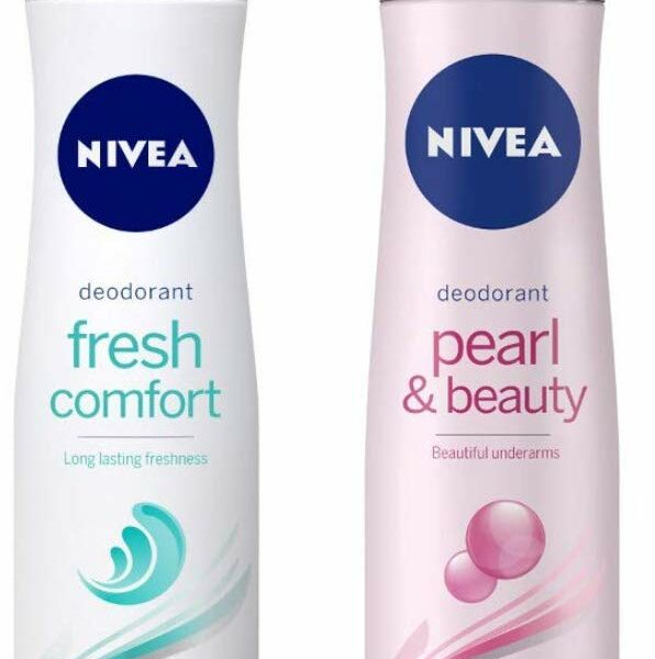 Nivea Female Deodorant Spray, Fresh Comfort, 150Ml And Deodorant Spray, Pearl & Beauty, 150Ml, Pack Of 1