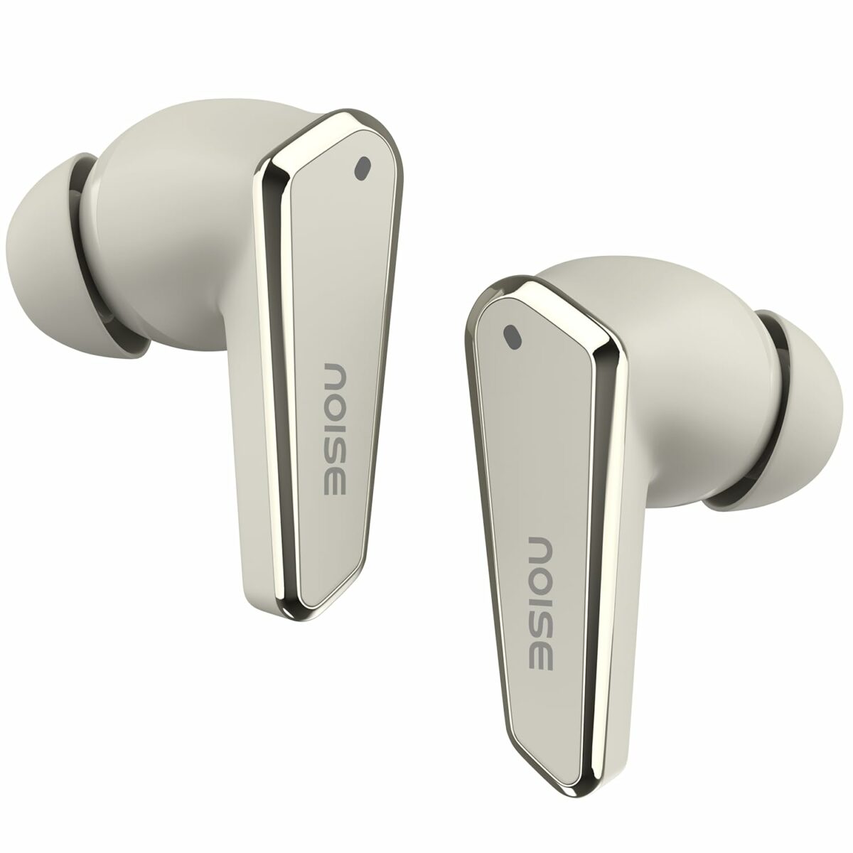 Noise Buds N1 in-Ear Truly Wireless Earbuds with Chrome Finish, 40H of Playtime, Quad Mic with ENC, Ultra Low Latency(up to 40 ms), Instacharge(10 min=120 min), BT v5.3(Calm Beige)