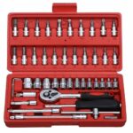 Novo Tool Kit Tool Kit for Home Use Tools Kit Spanner Set Socket Set Wrench Set Tools Set Hand Tools Bike Tool Kit Set Socket Wrench Set Spanner Set All Size Tool Kit Goti Pana Set - Box End