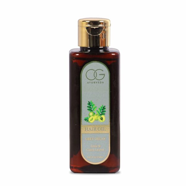 OG BEAUTY Ayurveda Grey Delay Hair Oil |Reduces Premature Greying | Nourishes Hair Roots & Makes It Healthier | For Men & Women | 150 ML