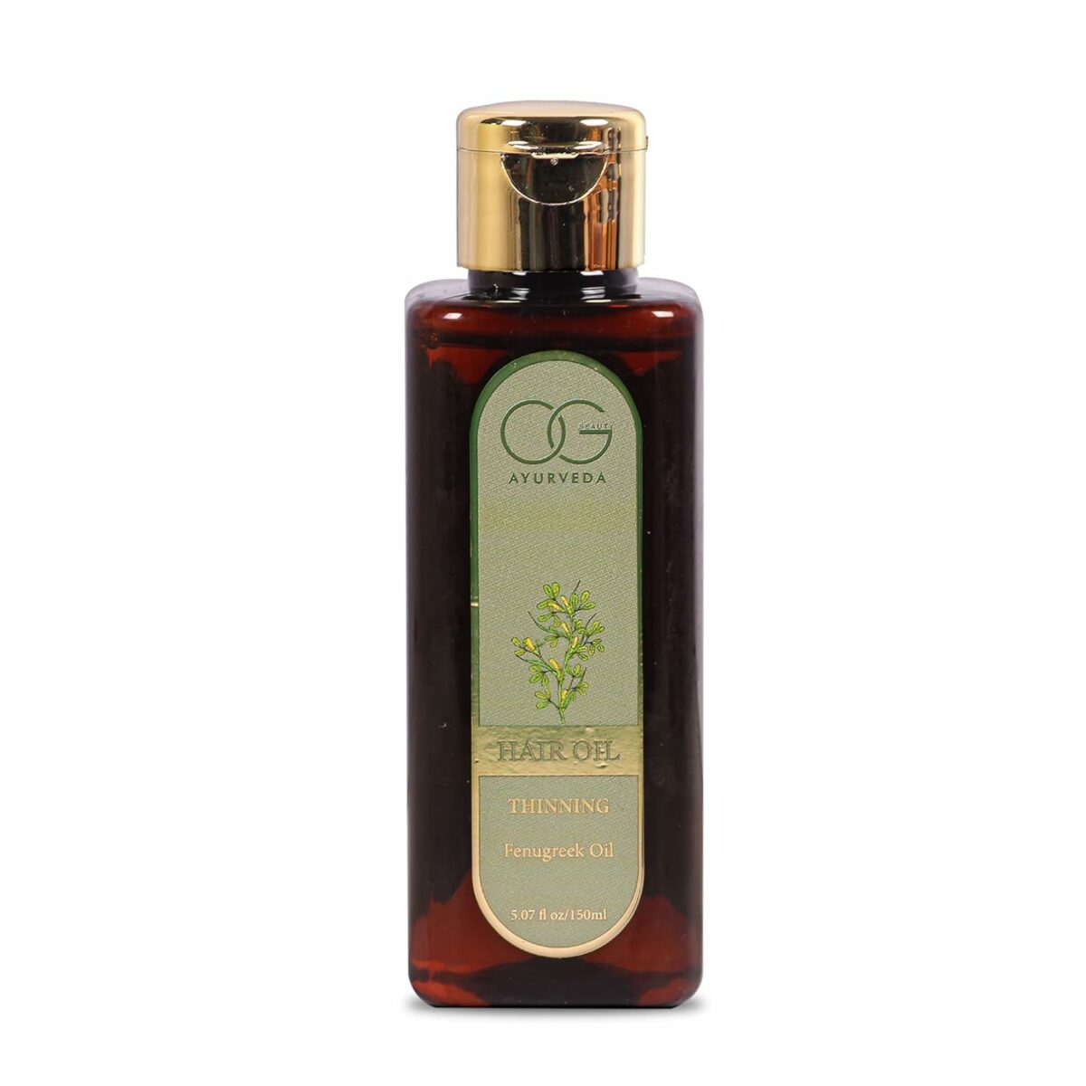 OG BEAUTY Ayurveda Thinning Hair Oil | Enriched with Fenugreek Oil | Natural Solution for Fuller, Thicker Hair Growth | Suitable for all hair types | 150 ML