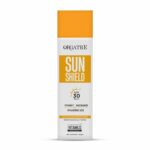 Orgatre Sunscreen SPF 30 PA++ | Sun Shield | Lightweight, No White Cast | Vitamin C, Niacinamide & Hyaluronic Acid | Broad Spectrum UVA/UVB Protection | Non-Greasy, Water Resistant, Up to 8 Hours Protection | Dermatologically Tested | Suitable for All Skin Types | 100g