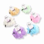 Pelly Kelly Organza Scrunchies For Women and Girls, Organja Scrunchy, Net Hair Band Tie, Ponytail Holder, Rubber Band, Medium Scrunchies Combo, Girls Hair Accessories, M Size, Pack of 6